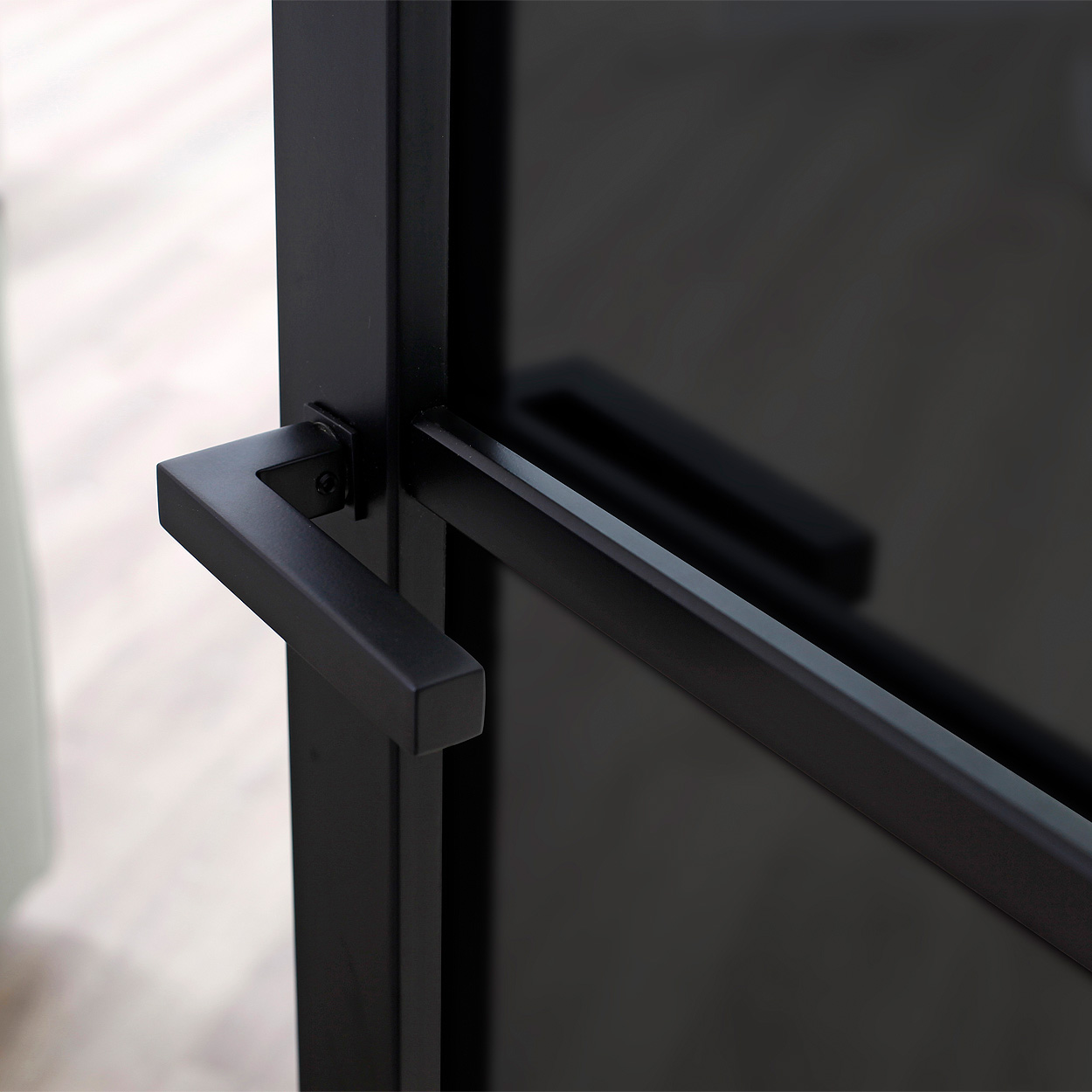 Binnendeur Skantrae SSL 14509 Blank Glas Zwart Gelakt